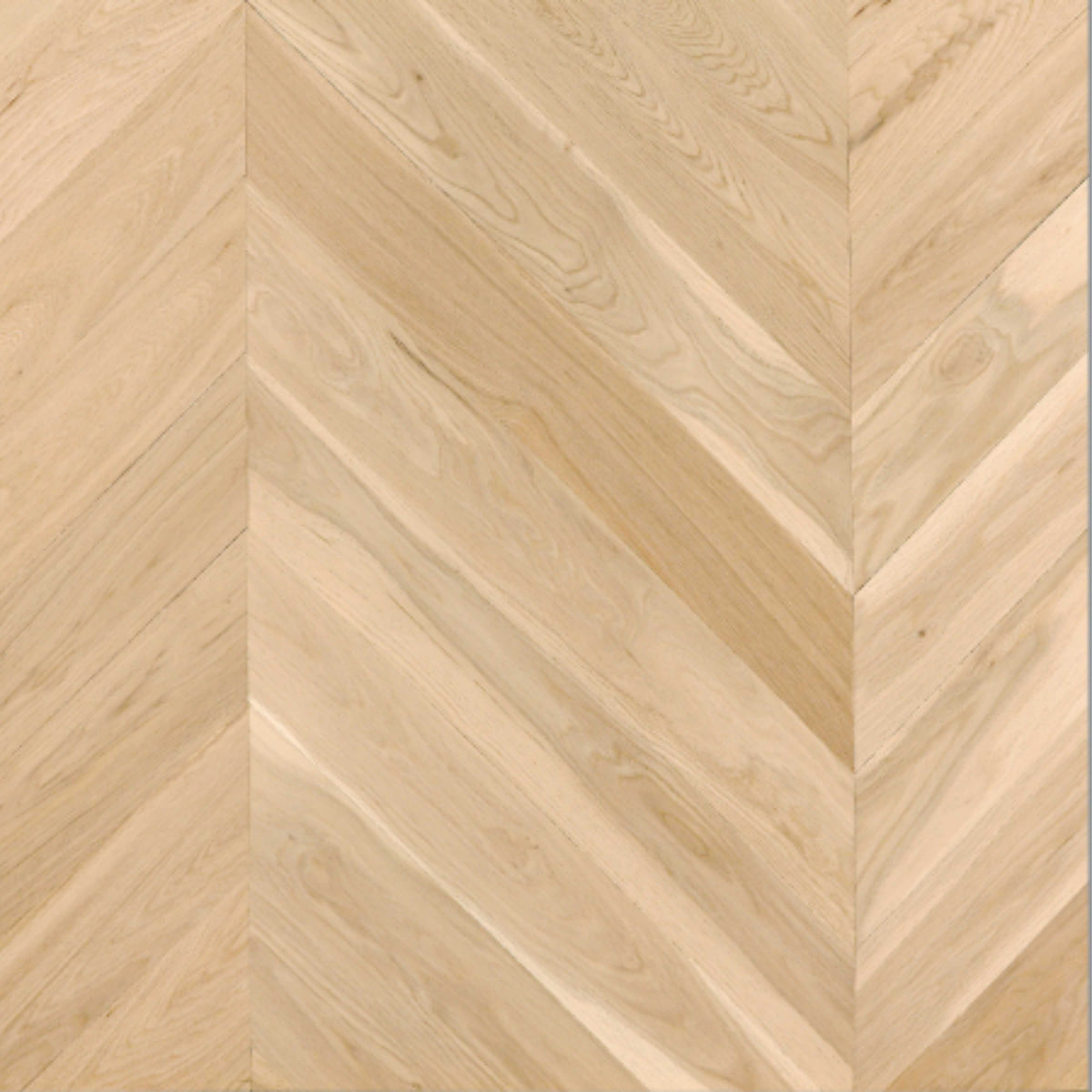 Raw Solid Oak Chevron